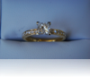 Diamond engagement ring with large princess-cut diamond centre-stone