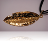 18 Carat gold, hand-forged pohutakawa leaf pendant