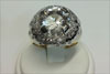 18ct gold and White Topaz ring set with diamonds