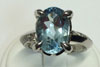 4ct Aquamarine and Diamond ring in palladium